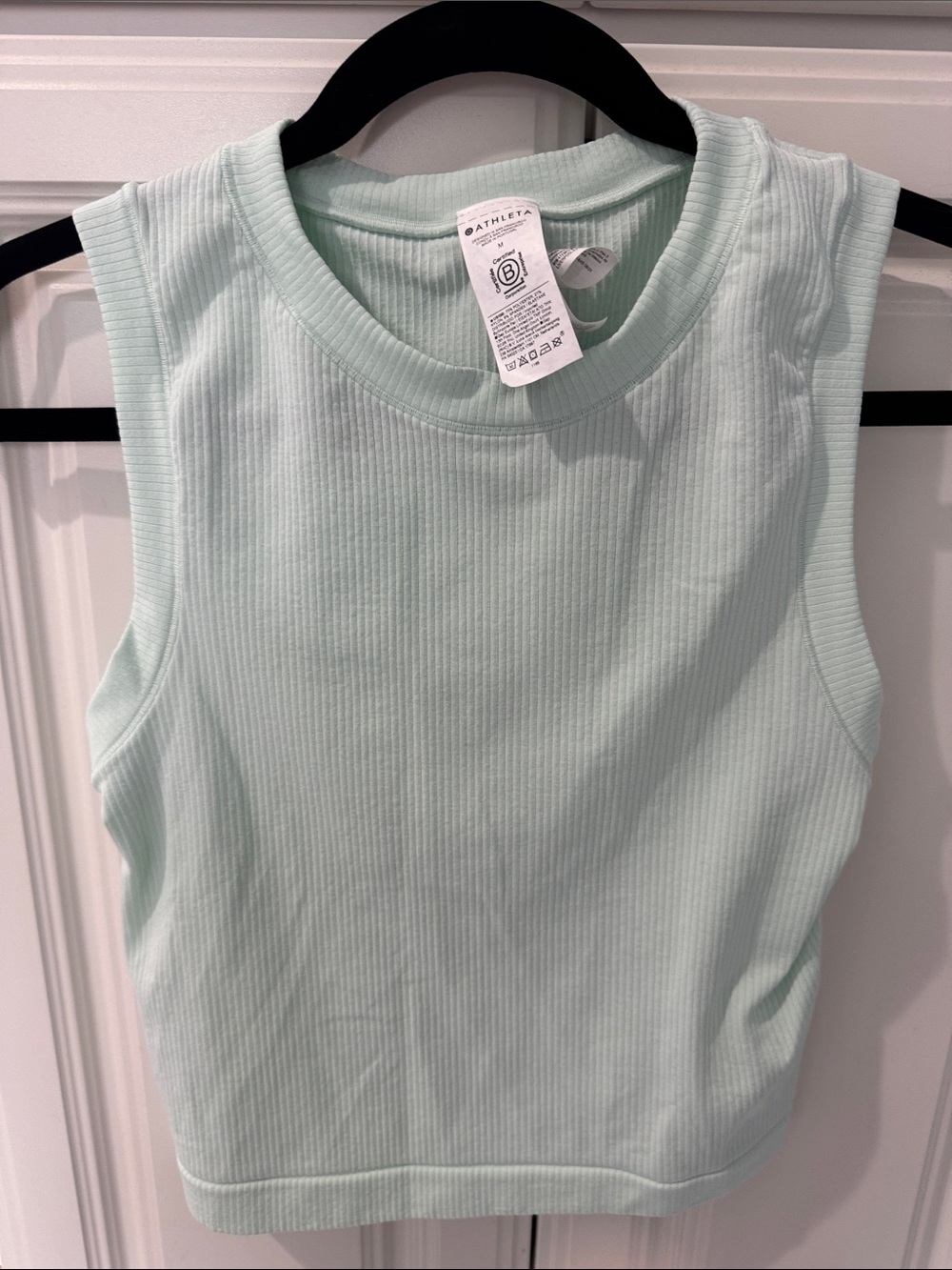 Athleta Mint Ribbed Sleeveless Tank sz M like new